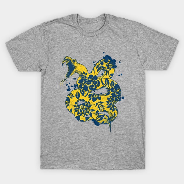 Floral snake T-Shirt by Jess Adams